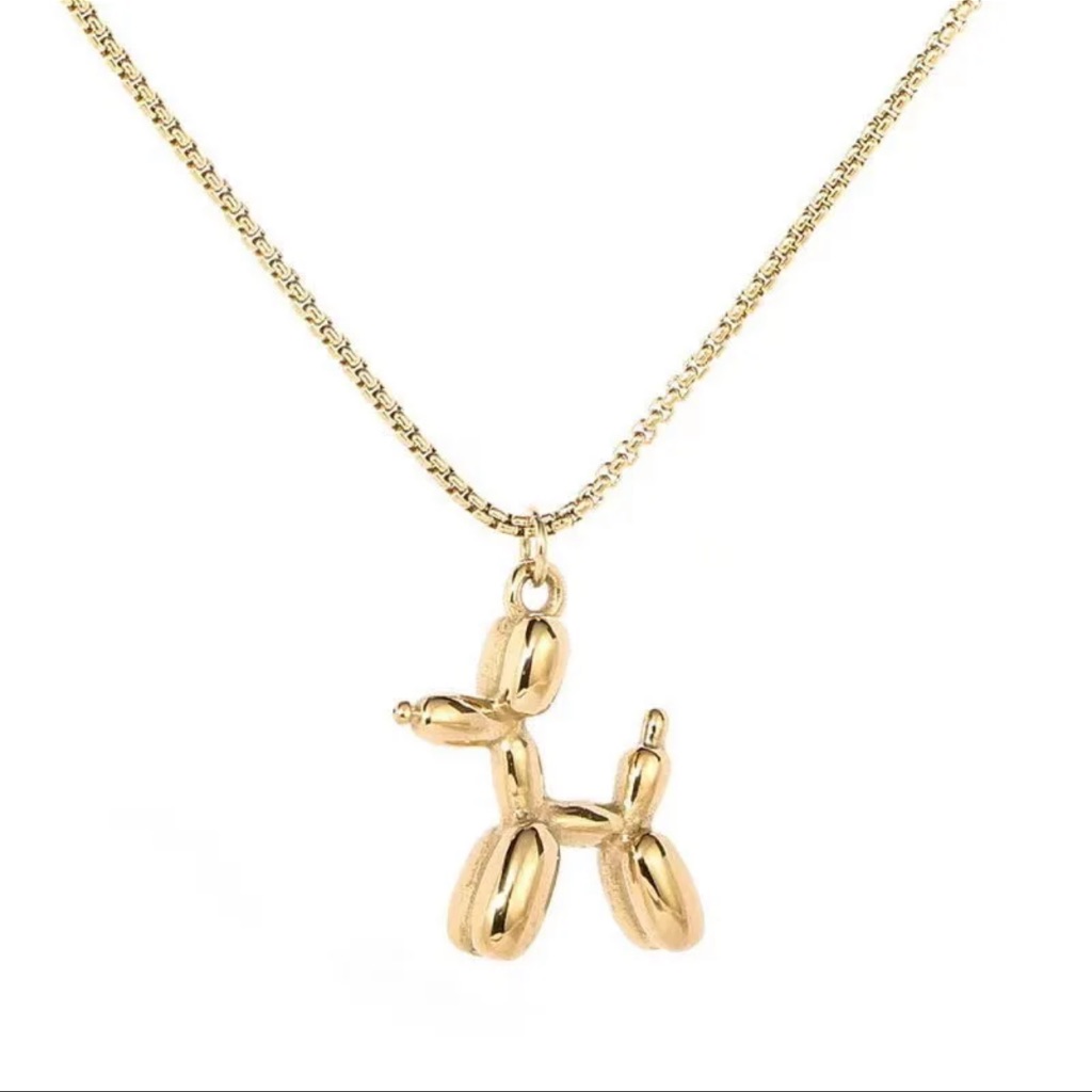 2/$10 New! Dog Pendant Necklace Balloon Statement Cute Boho Fashion